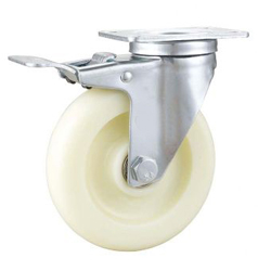 Stainless steel caster swivel with brake ()